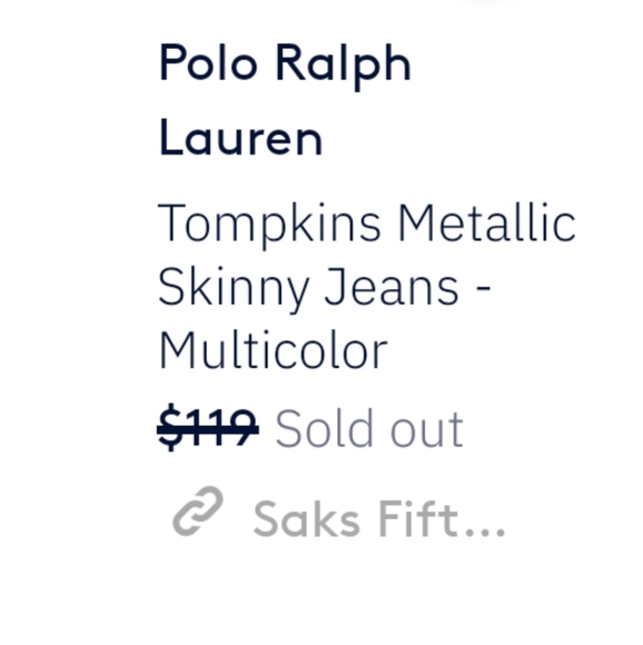 Ralph Lauren polo metallic jeans - Picture 4 of 6